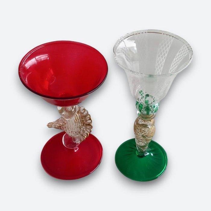 Verre à eau (2) - Verre de Murano, Antiek en Kunst, Antiek | Glaswerk en Kristal