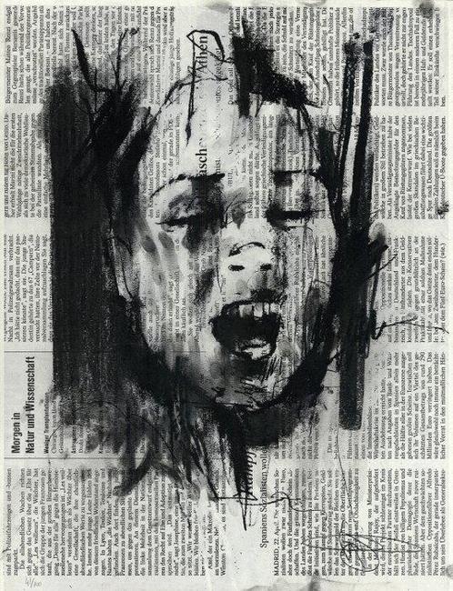 Guy Denning (1965) - Die markte (hand finished), Antiek en Kunst, Kunst | Schilderijen | Modern