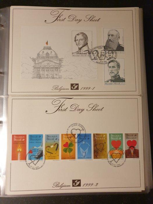 België 1999/2003 - Verzameling First Day Sheets (FDS) in, Postzegels en Munten, Postzegels | Europa | België