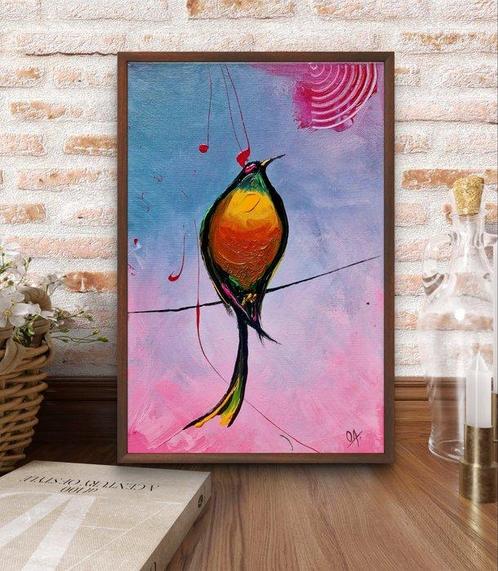 Onofre Alarcón - LONE BIRD _ NO RESERVE, Antiek en Kunst, Kunst | Schilderijen | Modern