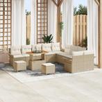 vidaXL 13-delige tuinset met kussens - beige, poly rattan,, Verzenden, Nieuw