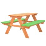 vidaXL Kinderpicknicktafel met banken 89x79x50 cm massief, Verzenden, Nieuw