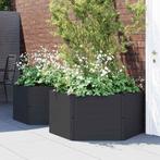 vidaXL Plantenbakken 2 st PP antracietkleurig, Tuin en Terras, Verzenden, Nieuw