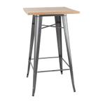 Statafel | BISTRO | Hout/Staal | Essenhout Blad | Grijs, Verzenden, Nieuw in verpakking