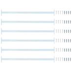 vidaXL Verstelbare ven veilighheidsbalk 6 pcs Zilver Staal, Verzenden, Nieuw