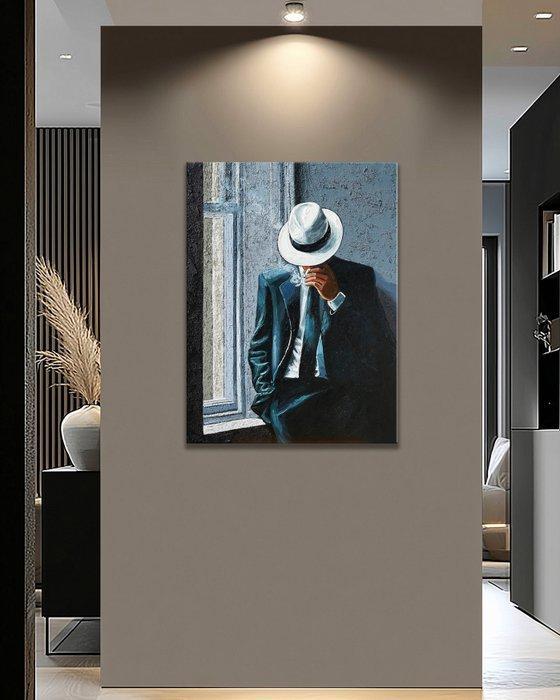 Pippo - Ashes in Blue, Antiek en Kunst, Kunst | Schilderijen | Modern