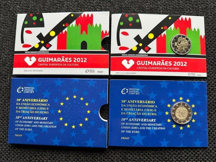 Portugal. 2 Euro 2009/2012 EMU + Guimarães (2 stuks), Postzegels en Munten, Munten | Europa | Euromunten