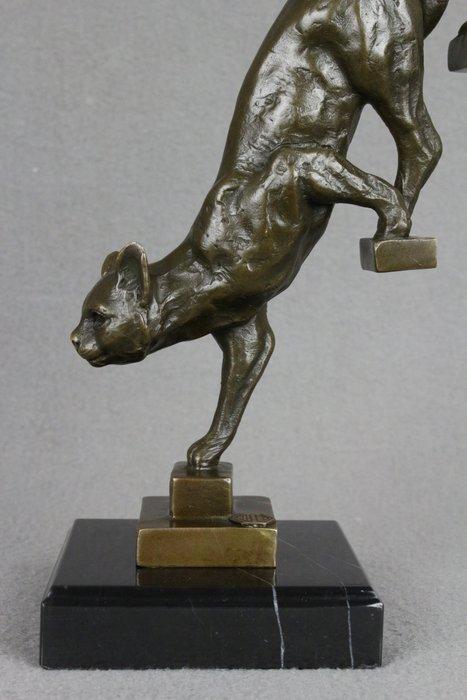 after DeCoux - Sculpture, Cat Descending Stairs - 1,8 kg -, Antiek en Kunst, Curiosa en Brocante