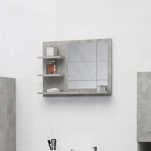 vidaXL Miroir de salle de bain gris béton 60x10,5x45cm, Maison & Meubles, Tables | Coiffeuses, Neuf, Envoi