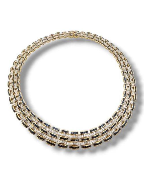 Collier - 18 carats Or jaune, Superbe collier pour femme en, Handtassen en Accessoires, Kettingen