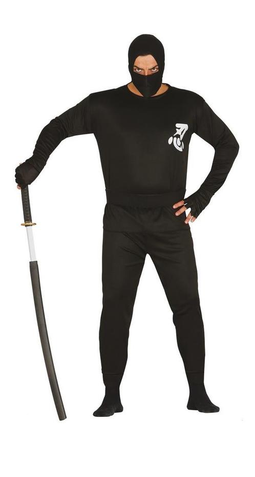 Ninja Kostuum Heren Zwart L, Kleding | Heren, Carnavalskleding en Feestkleding, Nieuw, Verzenden