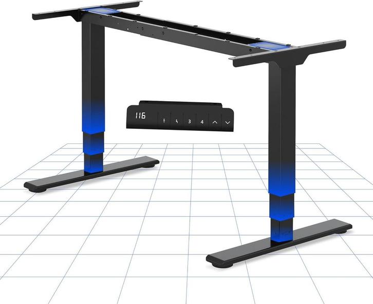Zit sta bureau - Elektrisch - Verstelbaar - Bureauframe - Zw, Divers, Accessoires de bureau, Envoi
