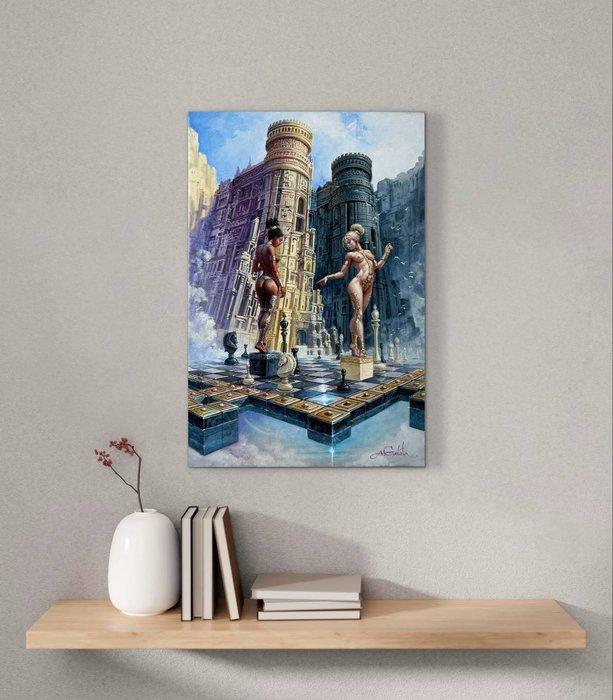 Alexander Gaitota (1967) - The Queens Move, Antiek en Kunst, Kunst | Schilderijen | Klassiek