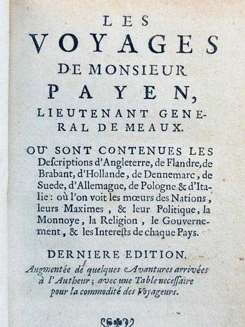 Nicolas Payen - Les voyages de Monsieur Payen, Lieutenant, Antiquités & Art, Antiquités | Livres & Manuscrits