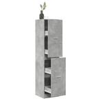 vidaXL Apothekerskast 40x41x174,5 cm bewerkt hout betongrijs, Huis en Inrichting, Verzenden, Nieuw