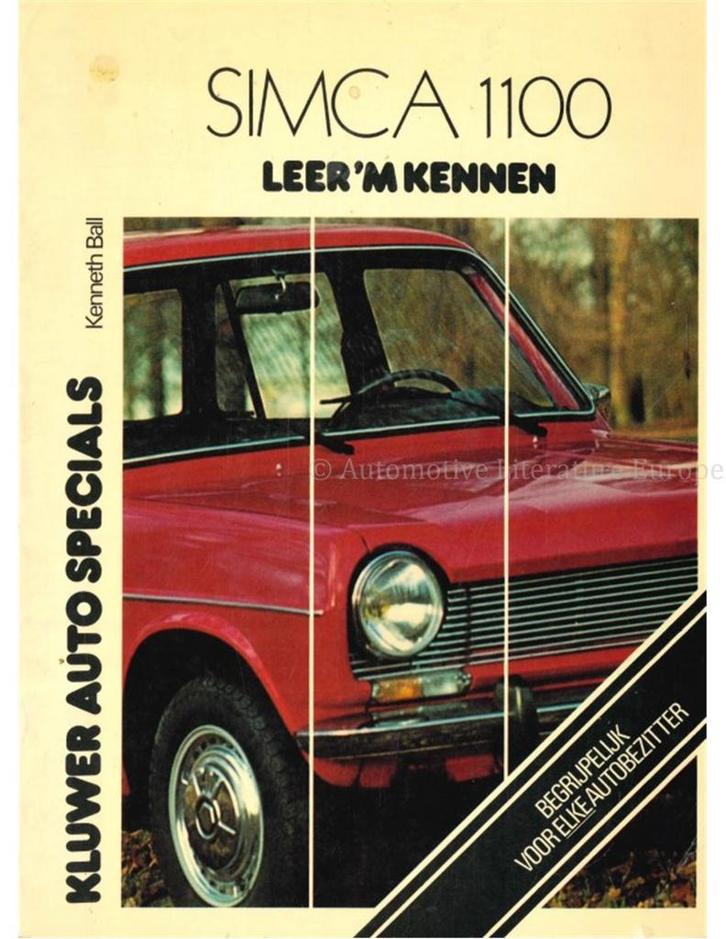 1967-1977 SIMCA 1100 VRAAGBAAK NEDERLANDS, Auto diversen, Handleidingen en Instructieboekjes