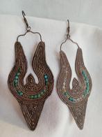 Turquoise - Zilver - Oorbellen