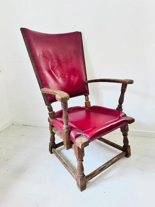 Theo Ruth - Fauteuil - Hout, Leder, Antiek en Kunst, Antiek | Meubels | Stoelen en Sofa's