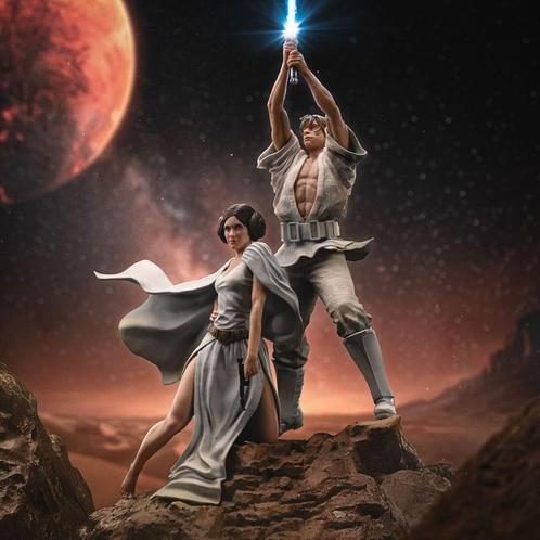 Star Wars Deluxe Art Scale Statue 1/10 Luke and Leia 41 cm, Verzamelen, Star Wars, Ophalen of Verzenden