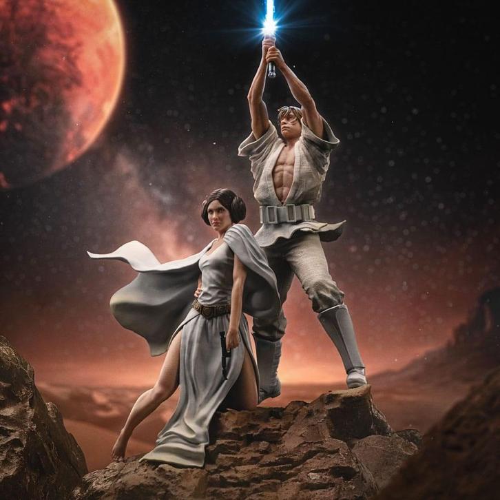 Star Wars Deluxe Art Scale Statue 1/10 Luke and Leia 41 cm, Verzamelen, Star Wars, Ophalen of Verzenden