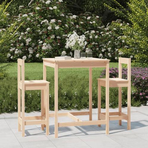vidaXL 3-delige Barset massief grenenhout, Tuin en Terras, Tuinsets en Loungesets, Nieuw, Verzenden