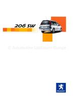 2002 PEUGEOT 206 SW BROCHURE NEDERLANDS, Livres
