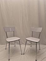 Stoel - Hout, Chroom - Twee vintage stoelen
