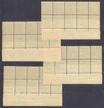 België 1919 - 1ct Koning Albert I met helm in blokken van 10, Postzegels en Munten, Gestempeld