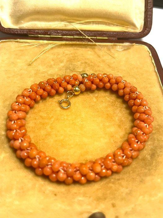Sans prix de réserve - Bracelet - 18 carats Or jaune Corail, Bijoux, Sacs & Beauté, Bijoux anciens