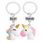 Fako Bijoux® - Sleutelhanger Best Friends - Unicorn -, Verzamelen, Nieuw, Verzenden