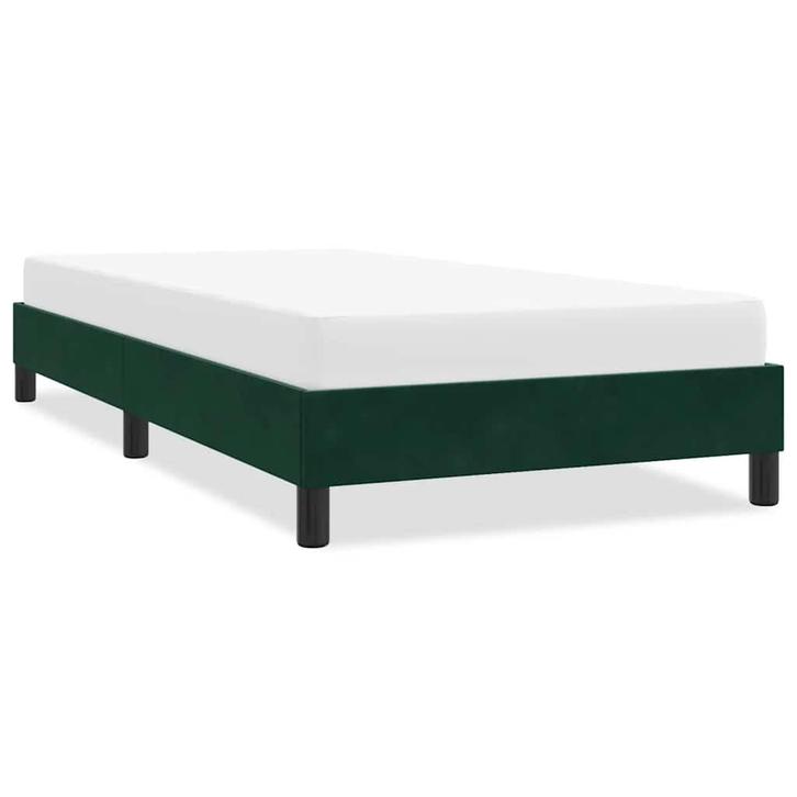 vidaXL Bedframe zonder matras 90x210 cm fluweel donkergroen, Huis en Inrichting, Slaapkamer | Bedden, Nieuw, Verzenden
