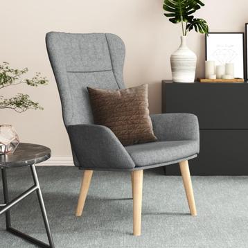 vidaXL Relaxstoel stof lichtgrijs, Huis en Inrichting, Fauteuils, Verzenden, Nieuw