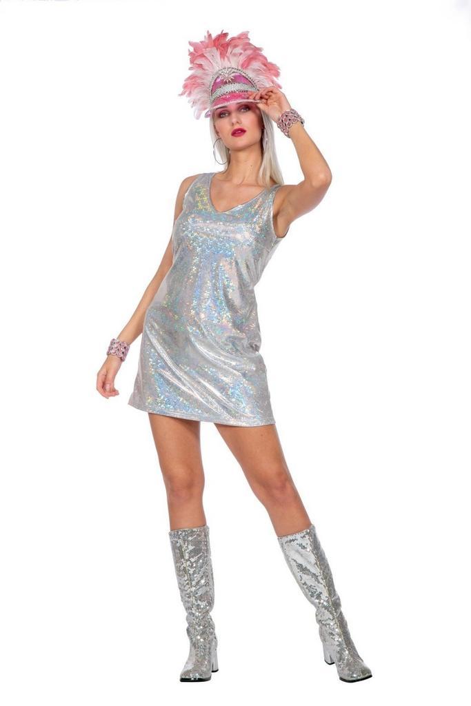 Festival Jurkje Zilver Metallic, Kleding | Dames, Carnavalskleding en Feestkleding, Nieuw, Verzenden