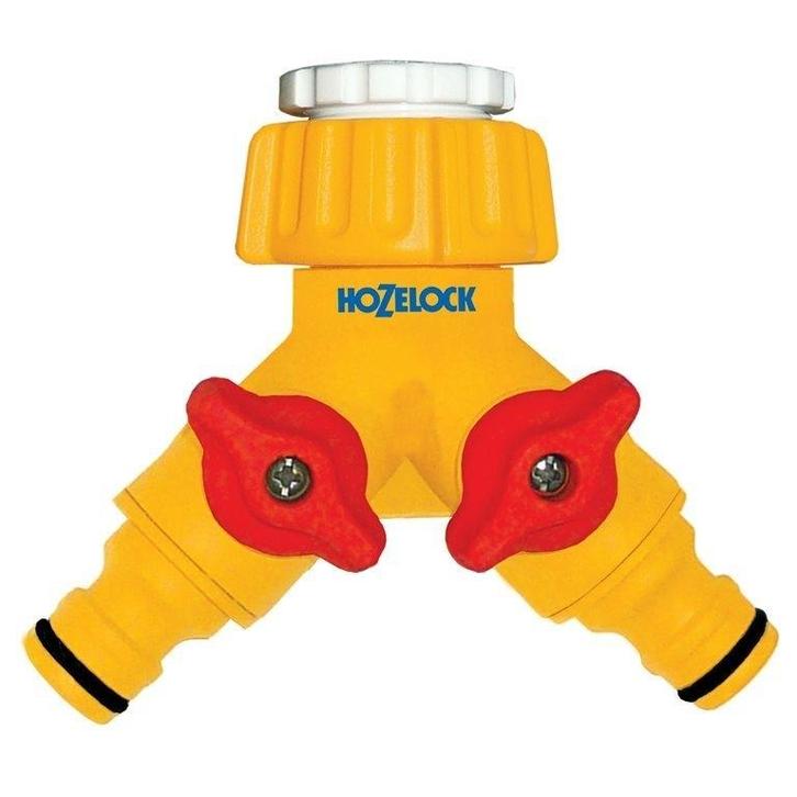Hozelock Dubbele Kraan aansluiting 3/4 (Vijveronderhoud), Tuin en Terras, Vijvers, Nieuw, Ophalen of Verzenden