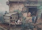 Mari ten Kate (1831-1910) - De poes bij de vogelkooi, Antiek en Kunst