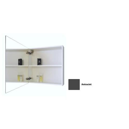 Spiegelkast Sanicare Qlassics 60 cm 1 Deur Antraciet Rechts, Doe-het-zelf en Bouw, Sanitair, Overige typen, Nieuw, Chroom, Ophalen of Verzenden