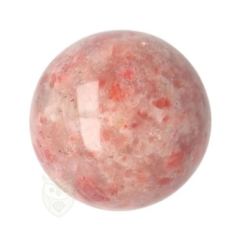 Zonnesteen edelstenen bol  Nr 49 - Ø 5.44 cm - 216 gram, Handtassen en Accessoires, Edelstenen, Nieuw, Verzenden