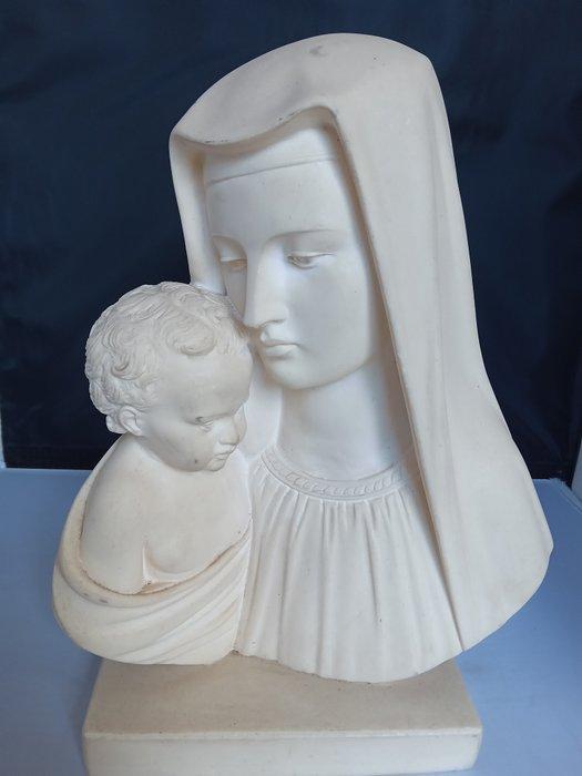 Beeld - Maria met kind - 25 cm - Albast - 1960-1970, Antiek en Kunst, Antiek | Boeken en Manuscripten