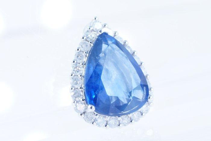 Zonder Minimumprijs - Hanger Platina - 2.38ct. tw. Saffier -, Handtassen en Accessoires, Antieke sieraden