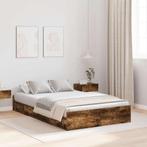 vidaXL Opbergbedframe met lade Gerookt eiken 120 x 190 cm, Huis en Inrichting, Verzenden, Nieuw