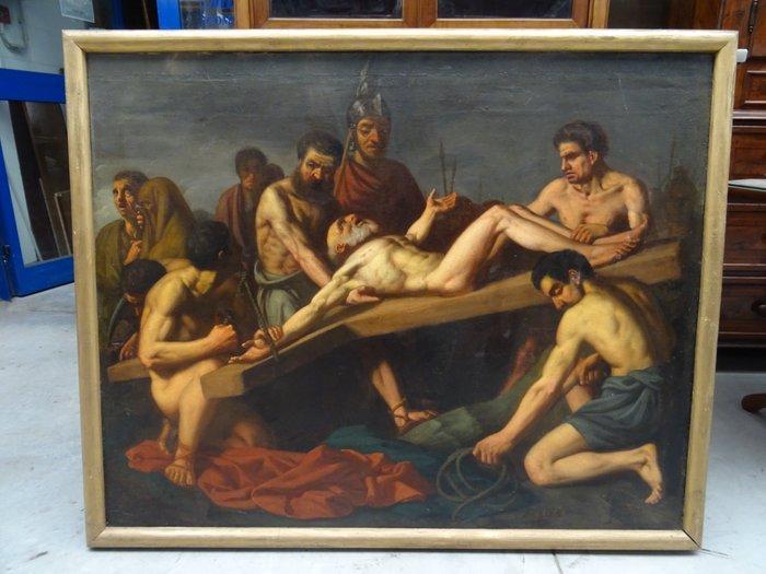 Jean Pierre Maziés (XIX-XX) - Martirio San Bartolomeo, Antiek en Kunst, Kunst | Schilderijen | Klassiek