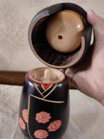 Figurine - Ink Shadow Sakura: Traditional Japanese Kokeshi