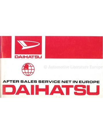 1995 DAIHATSU DEALERGIDS EUROPA, Autos : Divers, Modes d'emploi & Notices d'utilisation