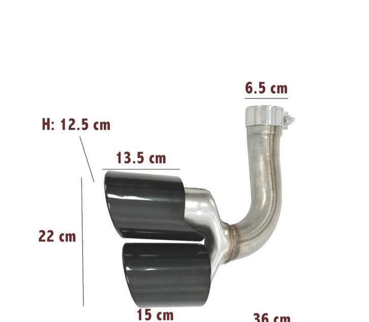 EMBOUTS DÉCHAPPEMENTS PORSCHE CAYENNE 17- LOOK S NOIR, Autos : Pièces & Accessoires, Systèmes d'échappement, Envoi