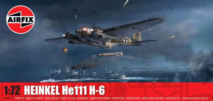 Airfix A07007C Heinkel He111 H-6 Schaal 1:72, Hobby en Vrije tijd, Modelbouw | Vliegtuigen en Helikopters, Nieuw, Overige merken