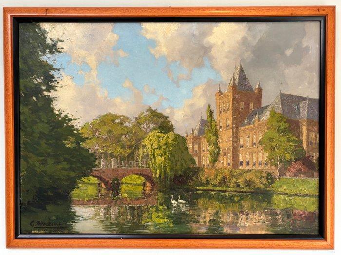 G Broekema (1866-1946) - Maliesingel te Utrecht, Holland, Antiquités & Art, Art | Peinture | Classique