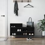 vidaXL Schoenenkast 102x36x60 cm bewerkt hout zwart, Huis en Inrichting, Kasten | Schoenenkasten, Nieuw, Verzenden