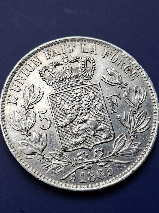 België. Leopold II. 5 Francs 1865, Postzegels en Munten, Munten | Nederland