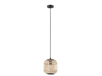 Veiling - Eglo Bordesley pendellamp Ø210mm zwart/natuurl beschikbaar voor biedingen
