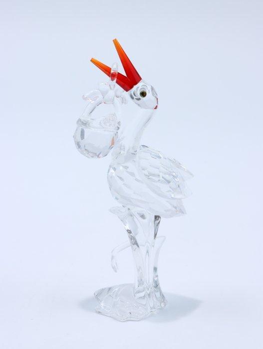 Figuur - Swarovski Kristal - Ooievaar met Baby (Boxed +, Antiek en Kunst, Curiosa en Brocante